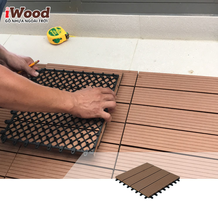vỉ gỗ nhựa iWood DT300x300 Wood 5