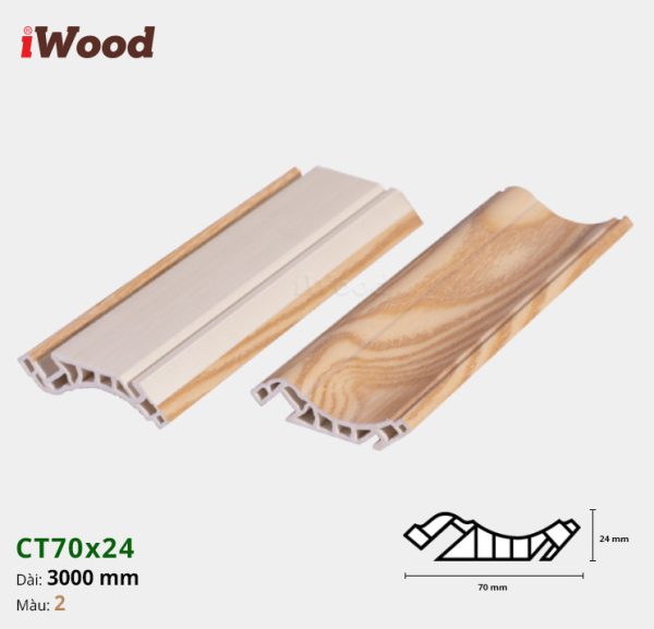 Nẹp trần iWood CT70x24