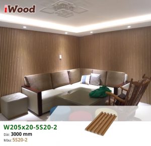 Hình ảnh thi công ốp tường tấm nhựa lam sóng 5S20-2