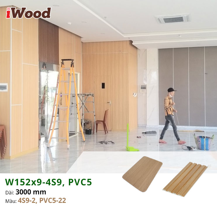 ốp trang trí tấm ốp 4S9-2, PVC5-22
