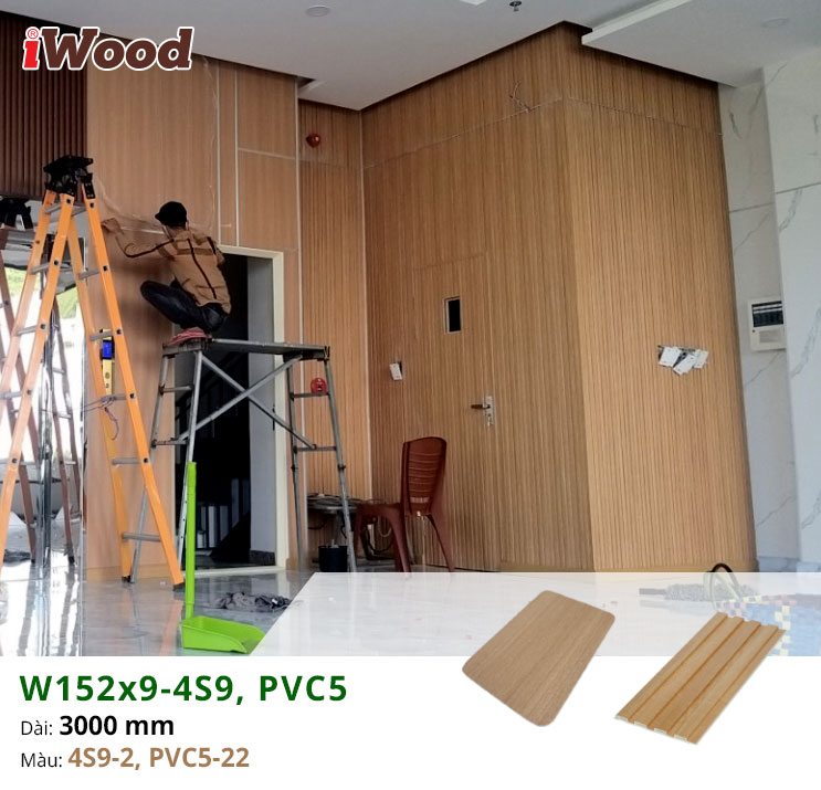 ốp trang trí tấm ốp 4S9-2, PVC5-22