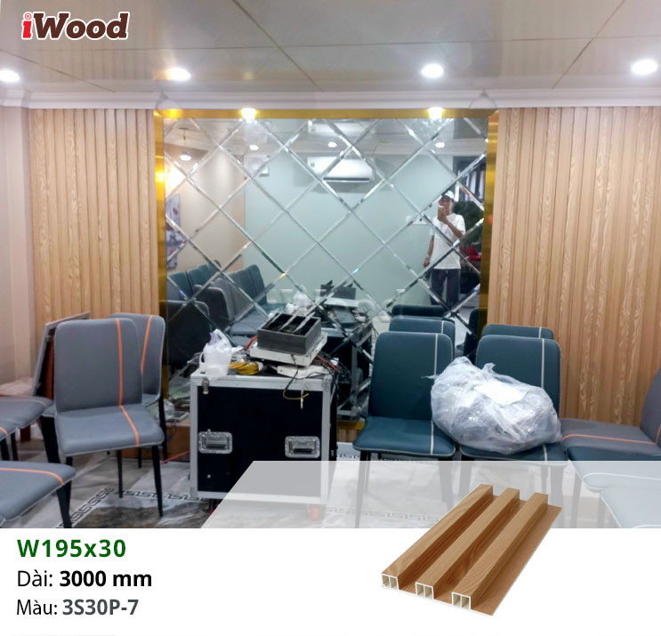 Ốp tường trang trí tấm ốp iWood W195x30-3S30P-7 
