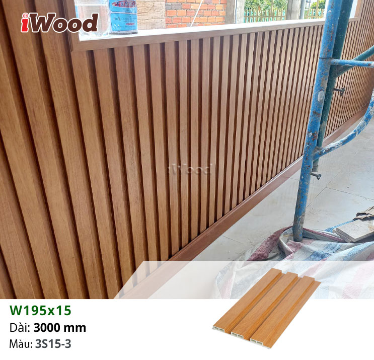 Tấm ốp lam sóng iWood W195x15-3S15-3 tại Tây Ninh
