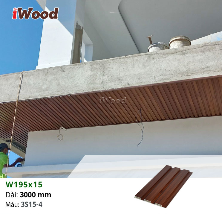 Tấm iWood W195x15-3S15-4 ốp diềm mái
