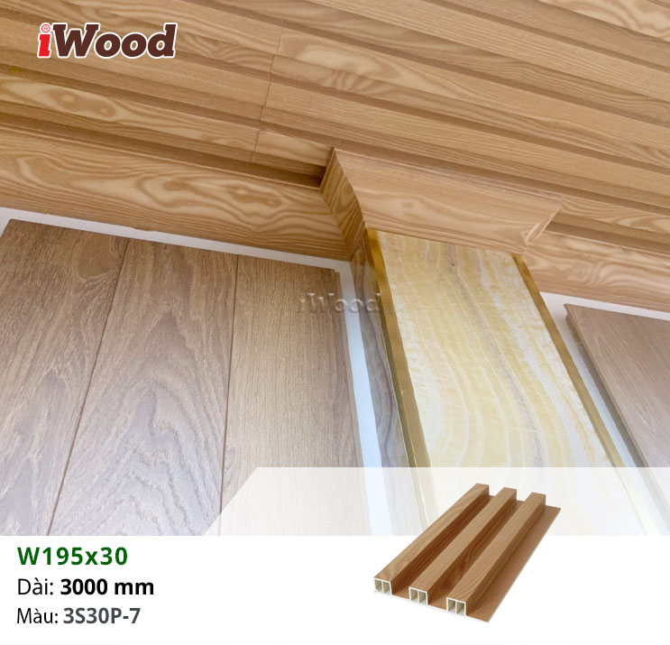 Ốp trần nội thất tấm iWood W195x30-3S30P-7 tại HCM Hình 4