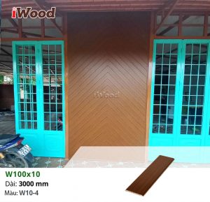 Ốp mặt tiền ngoài trời tấm iWood W100x10-W10-4