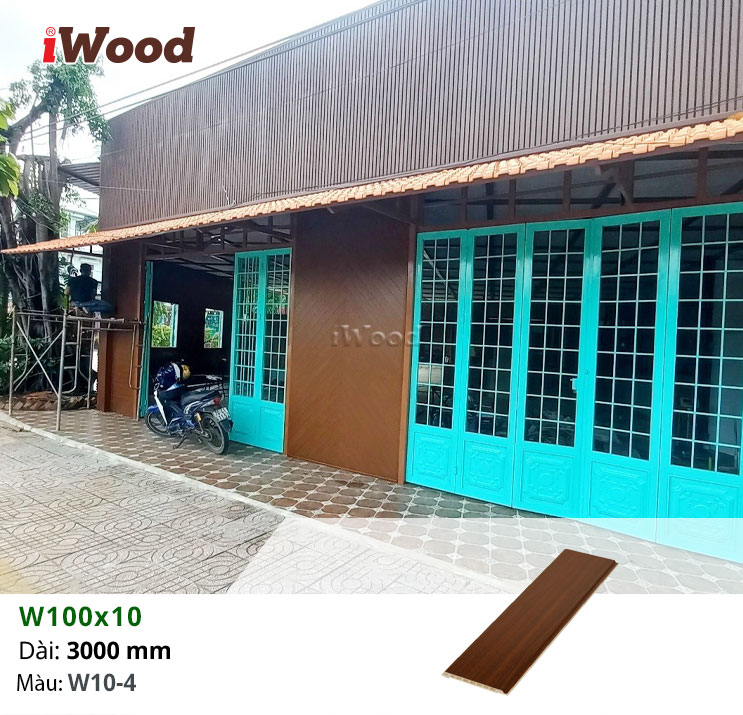 Ốp mặt tiền ngoài trời tấm iWood W100x10-W10-4