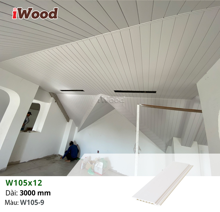 Ốp trần nội thất tấm iWood W105x12-W105-9 tại Đồng Nai