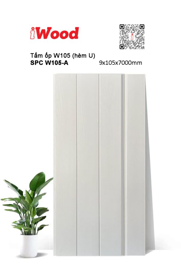 Tấm ốp phẳng hèm U iWood SPC W105-A