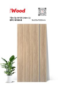 Tấm ốp phẳng hèm U iWood SPC W105-B