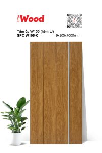 Tấm ốp phẳng hèm U iWood SPC W105-C