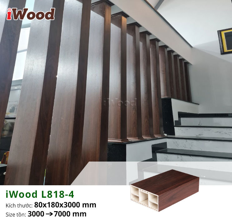 Lam nhựa giả gỗ iWood L818-4