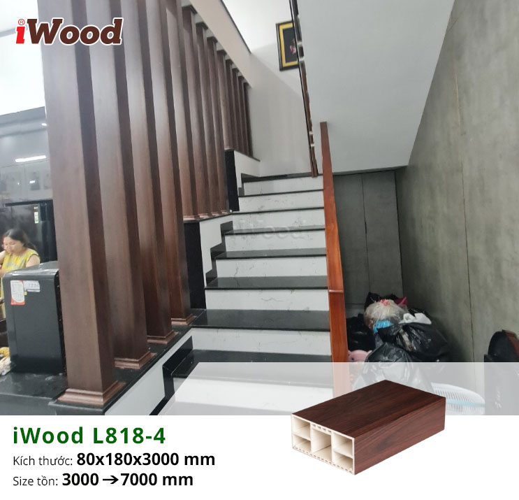 Lam nhựa giả gỗ iWood L818-4