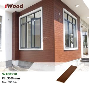 Tấm ốp iWood W100x10-W10-4 trang trí ngoài trời