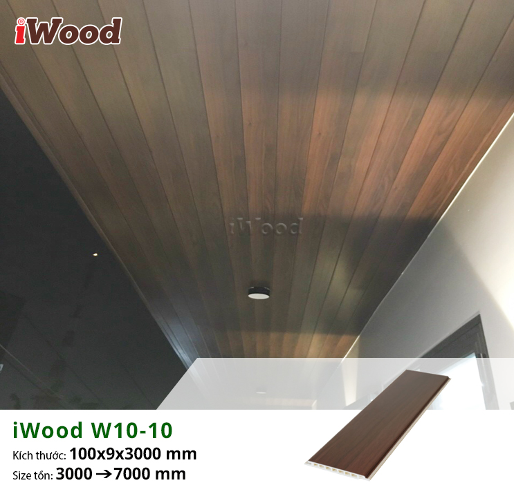 Tấm iWood W10-10 ốp trần ban công tại quận 9