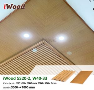 Công trình kết hợp tấm iWood 5S20-2 và iWood W40-33 ốp trần tại Phan Rang