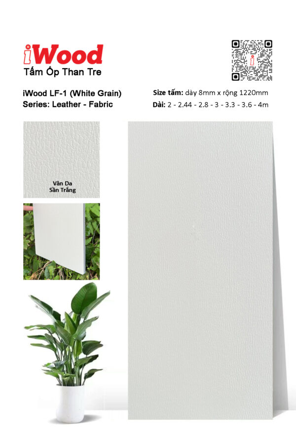 Tấm ốp đa năng than tre vân da iWood LF-1