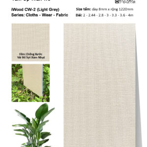 Tấm ốp đa năng than tre vân vải chống xước iWood CW-2