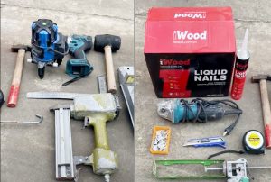 thi công tấm ốp iWood W105 trực tiếp lên tường thô
