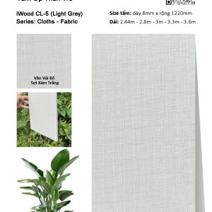 Tấm ốp đa năng than tre vân vải iWood CL-5