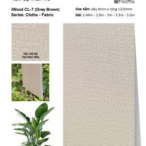 Tấm ốp đa năng than tre vân vải iWood CL-7