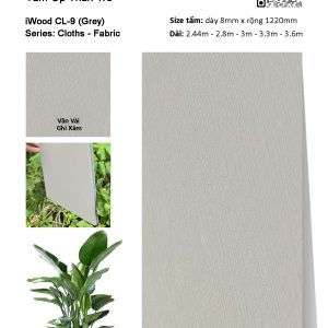 Tấm ốp đa năng than tre vân vải iWood CL-9