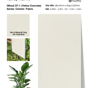 Tấm ốp đa năng than tre vân xi măng bê tông iWood CF-1