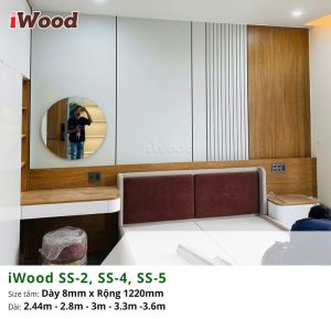 Tấm ốp than tre đơn sắc iWood SS-2, SS-4, SS-5