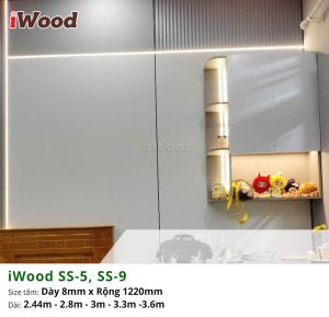 Tấm ốp than tre đơn sắc iWood SS-5, SS-9