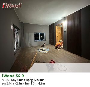 Tấm ốp than tre vân đơn sắc iWood SS-9