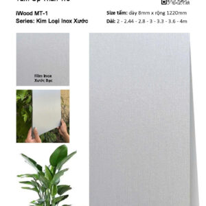 tấm ốp đa năng iWood film inox xước