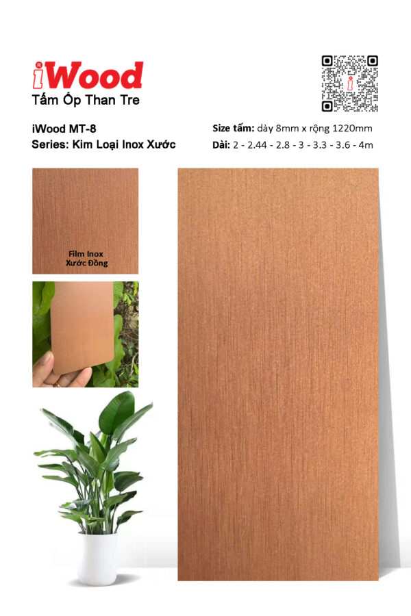 tấm ốp đa năng iWood film inox xước