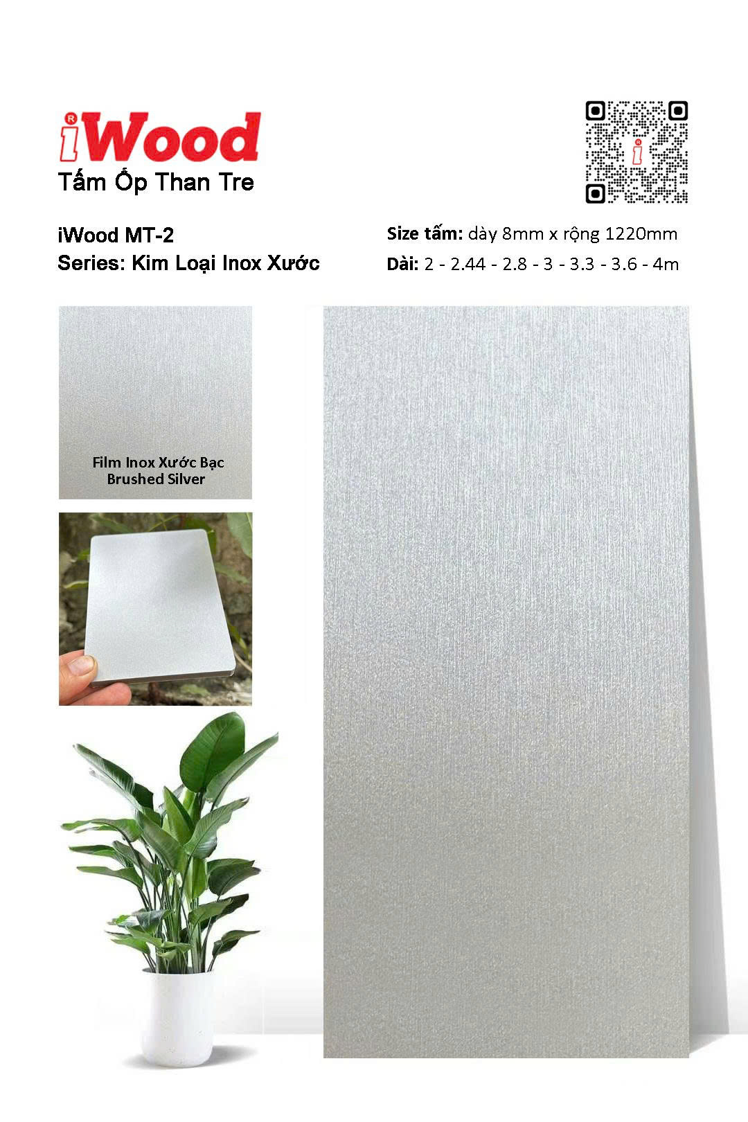 Tấm Than Tre Film Inox Xước