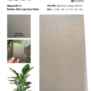 tấm ốp đa năng iWood film inox xước