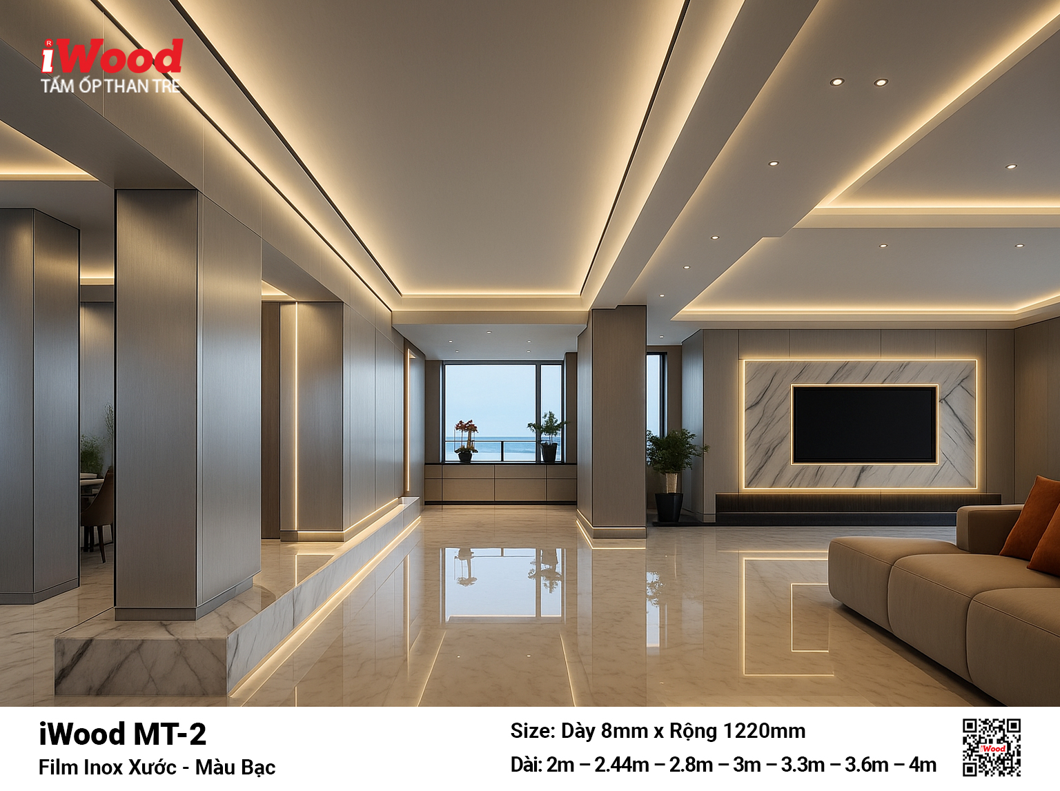 Tấm Than Tre Film Inox Xước