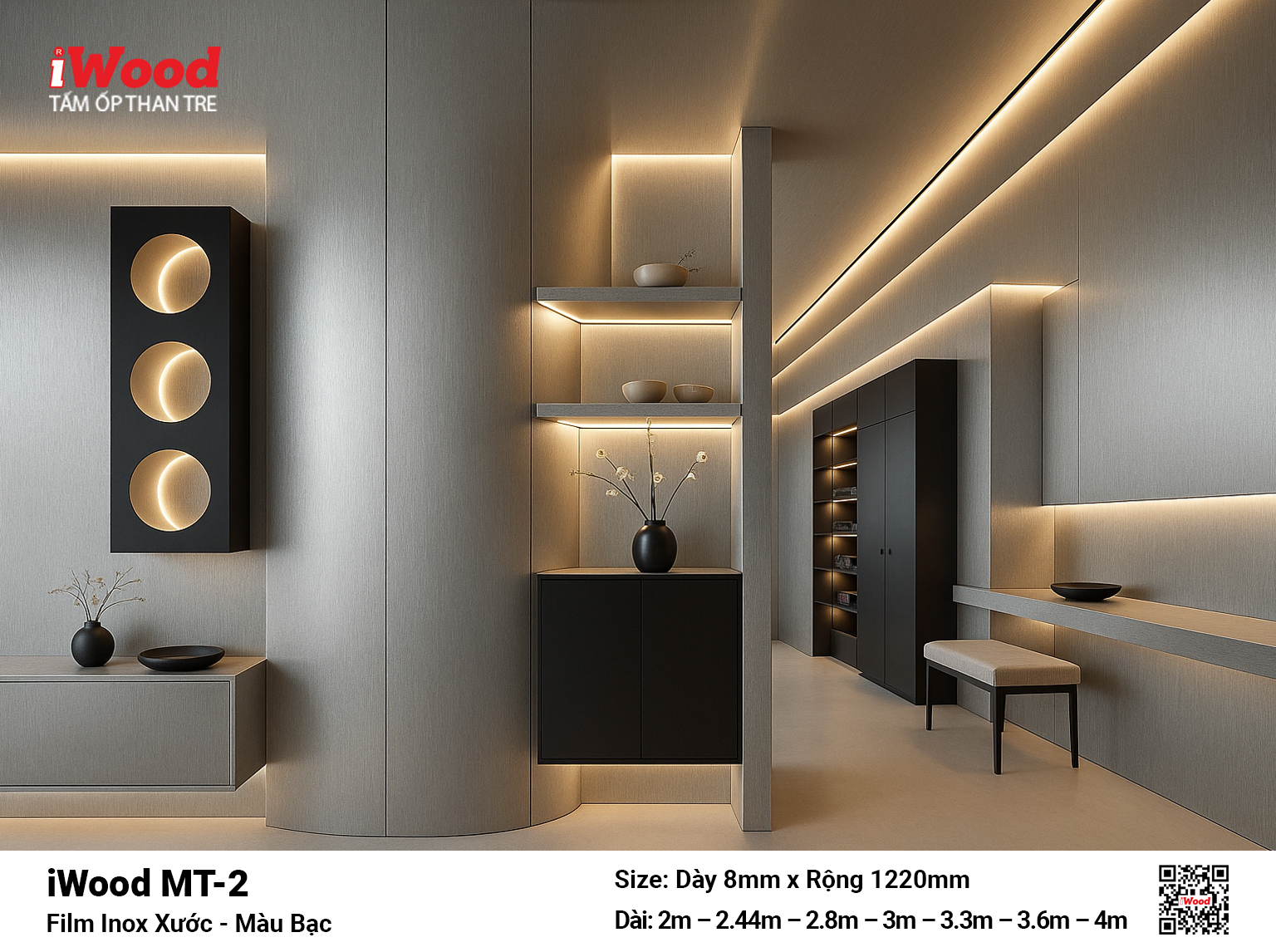 Tấm Than Tre Film Inox Xước