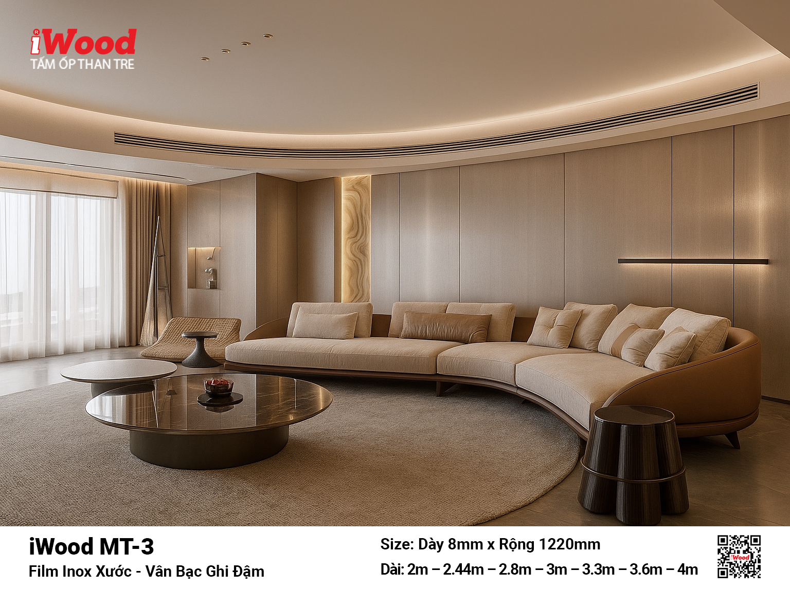 Tấm Than Tre Film Inox Xước