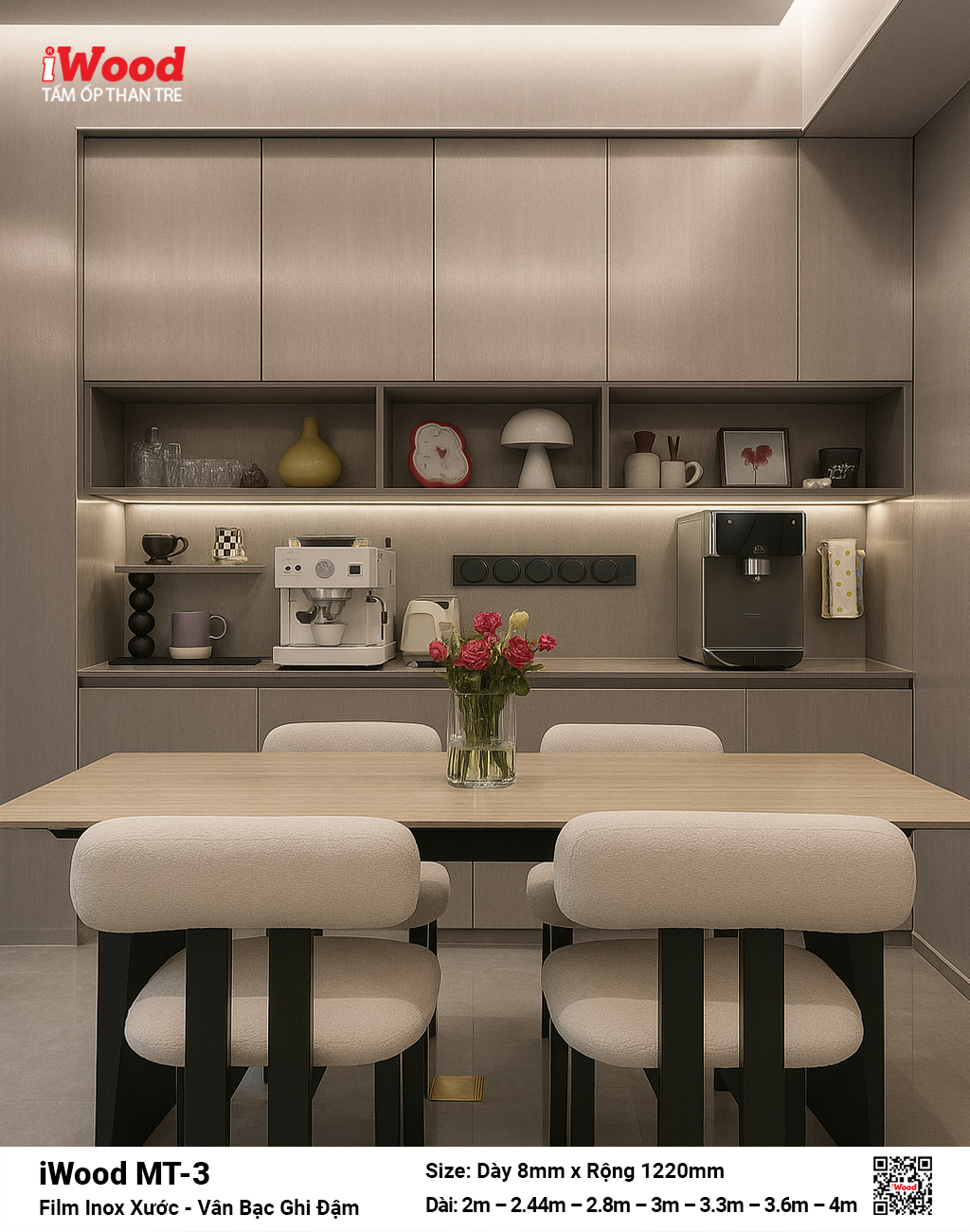 Tấm Than Tre Film Inox Xước