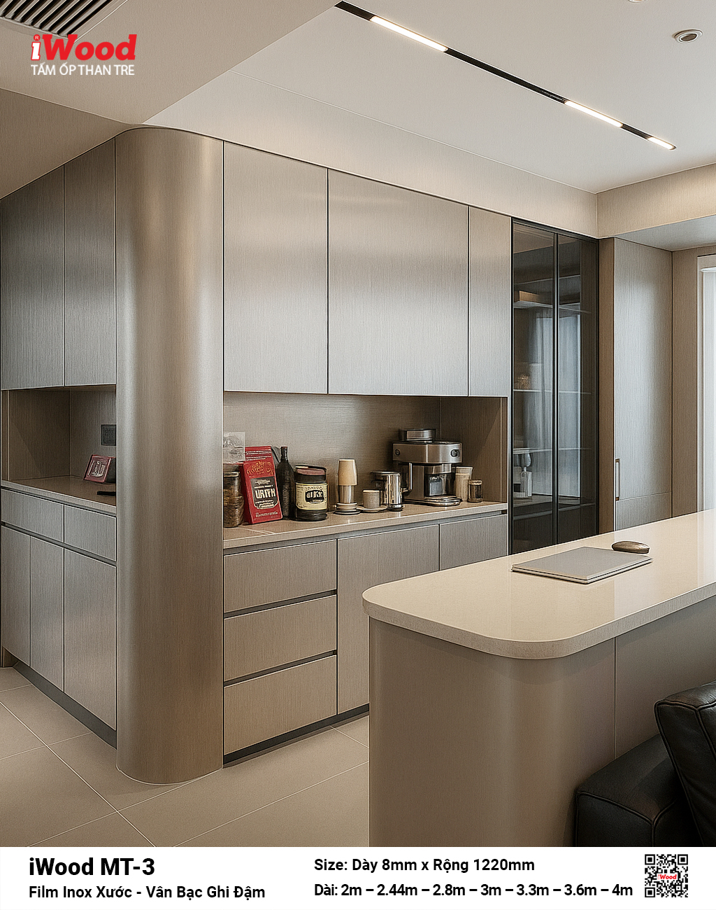 Tấm Than Tre Film Inox Xước