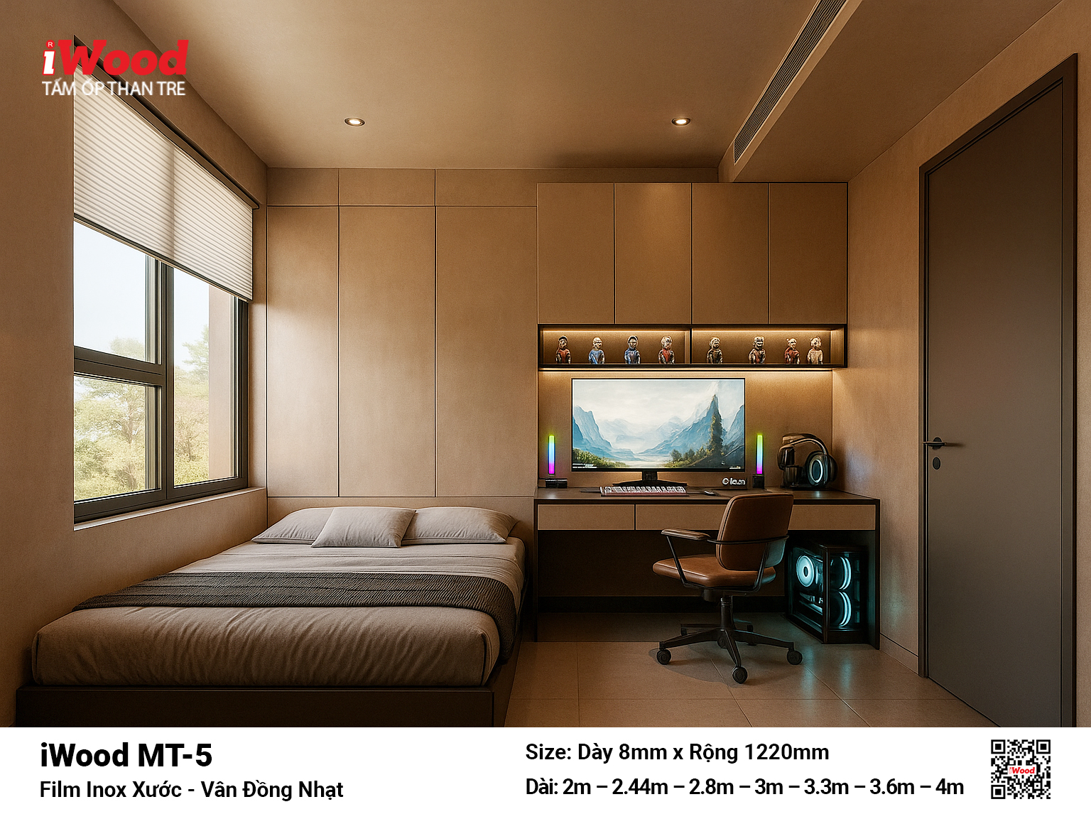 Tấm Than Tre Film Inox Xước