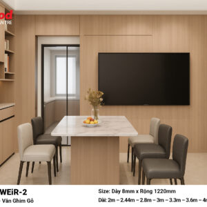 Tấm ốp than tre film vân ghim gỗ