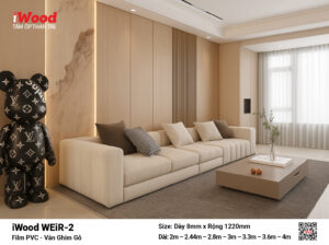 Tấm ốp than tre film vân ghim gỗ