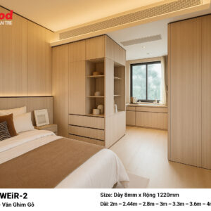 Tấm ốp than tre film vân ghim gỗ