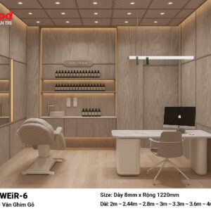 Tấm ốp than tre film vân ghim gỗ