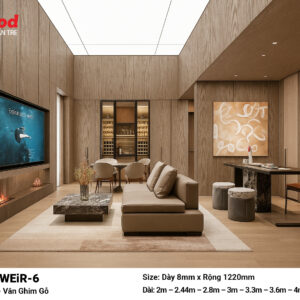 Tấm ốp than tre film vân ghim gỗ