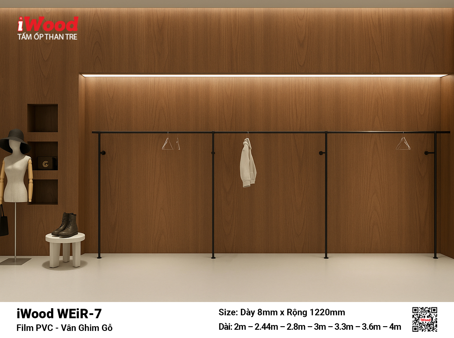 Tấm ốp than tre film vân ghim gỗ WEiR-7 - Hình ảnh 3