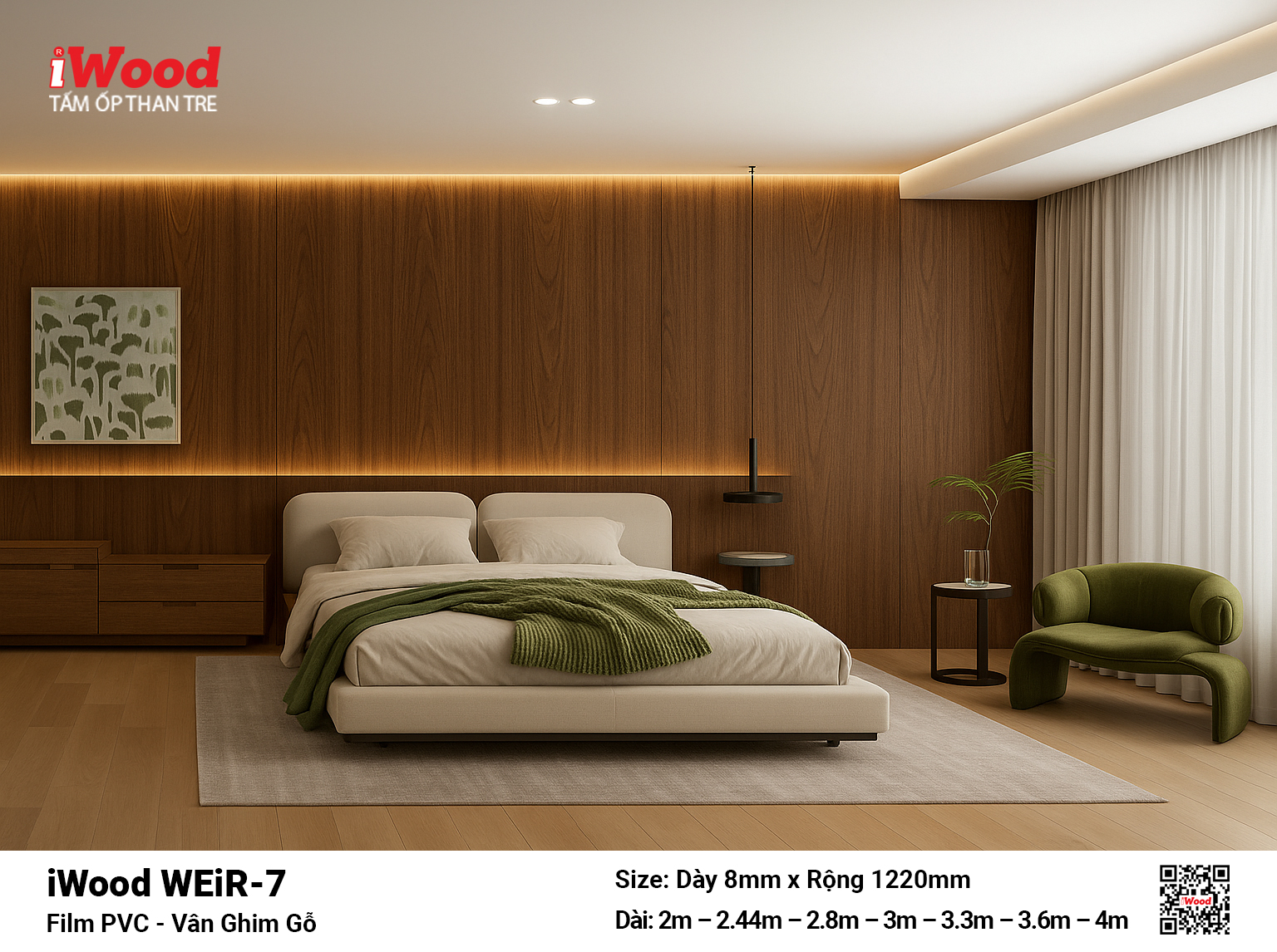 Tấm ốp than tre film vân ghim gỗ WEiR-7 - Hình ảnh 4