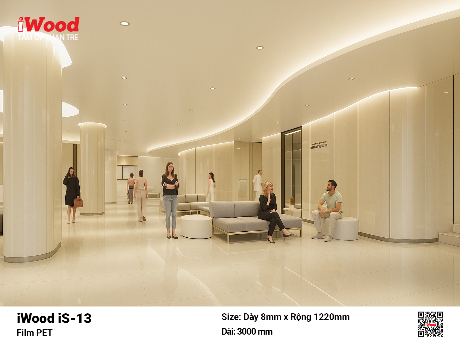 Tấm Ốp Than Tre iWood Film PET