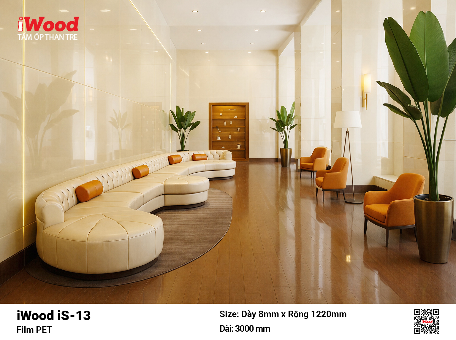 Tấm Ốp Than Tre iWood Film PET