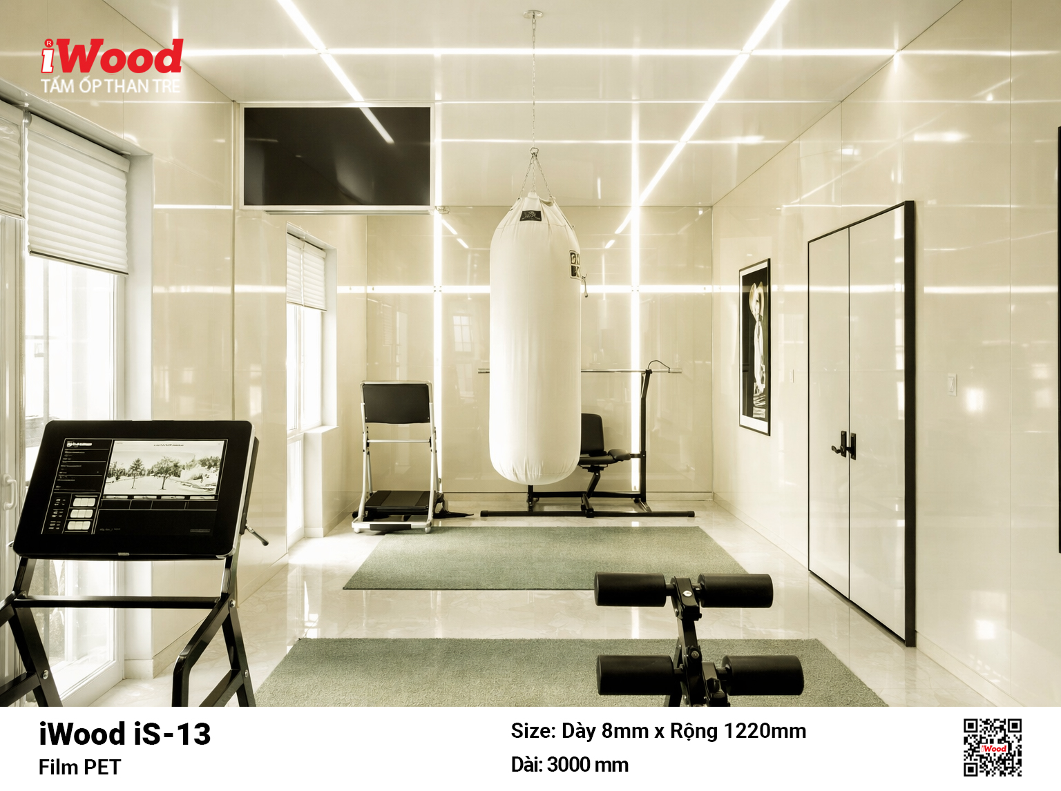 Tấm Ốp Than Tre iWood Film PET